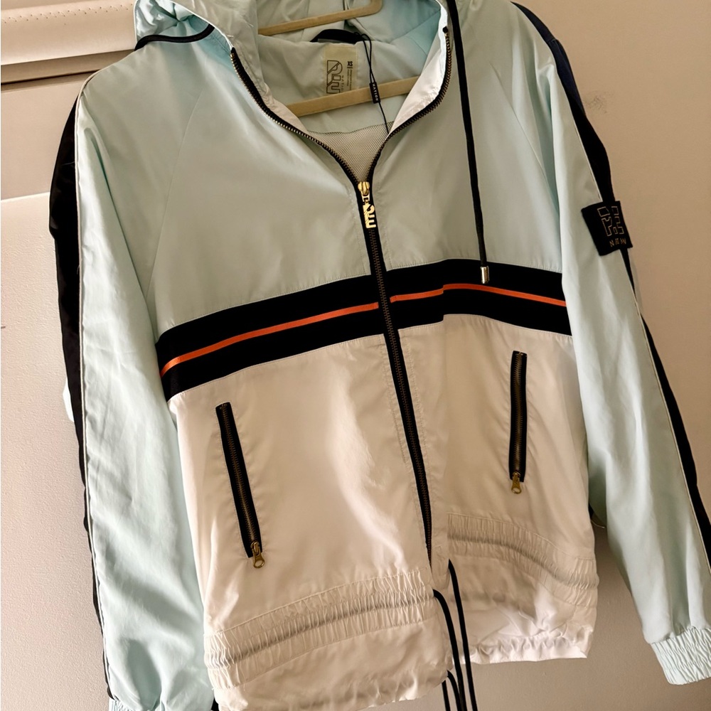 P.E Nation “Man Up” Blue and White Jacket (XS)